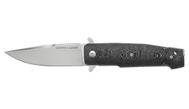 Viper Keeper 2 Damask Fat Carbon, Satin Elmax by Fabrizio Silvestrelli Knife (V6000FCLD)