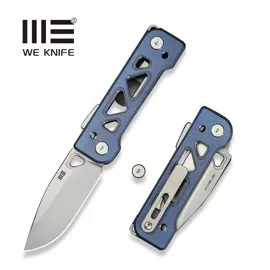 WE Knife Tyro Blue Titanium, Stonewashed CPM 20CV by Snecx Tan (WE24001-4)