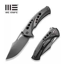 WeKnife Swiftfin Polished Gray/Dark Golden Titanium, Polished Gray CPM 20CV (WE23051-3)