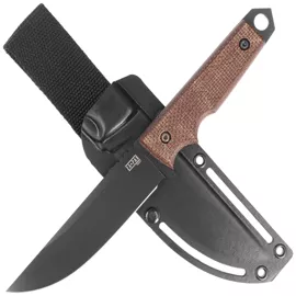 Za-Pas Knives Urban Tactic Brown Micarta, Black Cerakote O2 (UT-CE-M-BR)