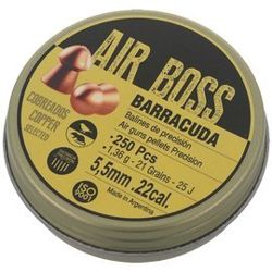 Apolo Air Boss Barracuda Copper AirGun Pellets .22/ 5.5 mm, 250 pcs 1.36g/21.0gr (30001)