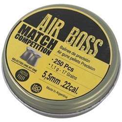 Apolo Air Boss Match Competition .22/5.5mm AirGun Pellets, 250 pcs 1.10g/17.0gr (30302)
