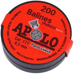 Apolo Conic AirGun Pellets .177/4.5 mm, 200 pcs. 0.46g/7.1gr (10005)