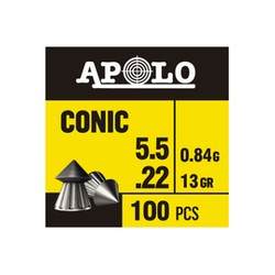 Apolo Conic AirGun Pellets 5.5 mm, 100 pcs 0.84g/13.0gr (20004)