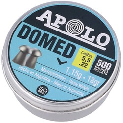 Apolo Domed .22/5.52mm AirGun Pellets, 500 psc 1.15g/18.0gr (19915-2)