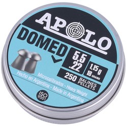 Apolo Domed AirGun Pellets .22/5.5mm, 250 pcs 1.15g/18.0gr (19911)