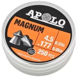 Apolo Magnum AirGun Pellets .177 / 4.5 mm, 250 pcs 0.55g/8.48gr (12002)