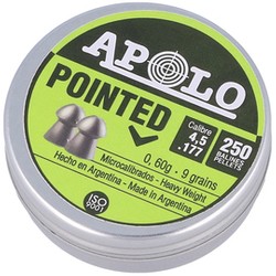 Apolo Premium Pointed .177 / 4.5 mm AirGun Pellets, 250 psc 0.60g/9.0gr (19102)