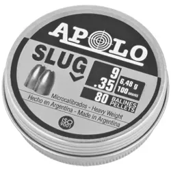 Apolo Slug 100 AirGun Pellets .35/9 mm, 80 pcs 6.48g/100.0gr (19308)