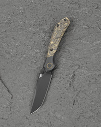 Bestech Constellation Knife Black Titanium/Dark Matter Gold FatCarbon, Black PVD Magnacut by Munko Knives (BT2501C)