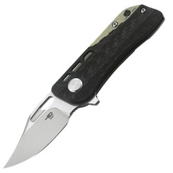 Bestech Engine Bowie Carbon Fiber/Green Titanium, Bead Blasted/Satin CPM S35VN (BT1806C)