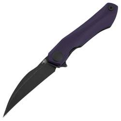 Bestech Ivy Purple G10, Black Stonewashed 14C28N by Ostap Hel (BG59G)