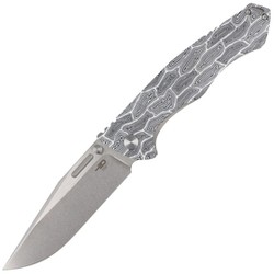 Bestech Keen II Black White G10/Titanium, Stonewashed/Satin CPM S35VN by Koens Craft Knife (BT2301C)