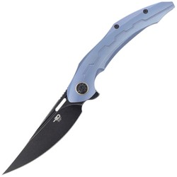 Bestech Knife Marukka Blue Titanium, Black Stonewash M390 by Kombou (BT2002B)