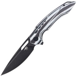 Bestech Knife Ornetta Carbon Fiber / White G10, Black Stonewash N690 by Kombou (BL02D)