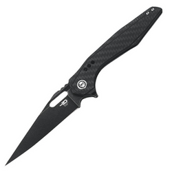 Bestech Malware Black Titanium/Carbon Fiber, Black Stonewashed CPM S35VN by Todd Knife and Tool (BT1902D)