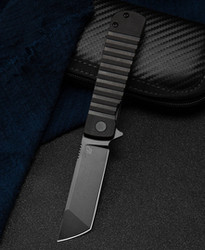 Bestech Titan Knife Black G10, Black Stonewashed D2 by Keanu Alfaro (BG49A-5)