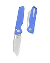 Bestechman Guardian Knife Blue CF Pattern G10, Satin D2 (BMK11D)