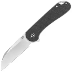 Civivi Knife Elementum Wharncliffe Black Canvas Micarta, Satin Nitro-V (C18062AF-3)