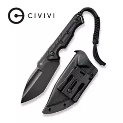 Civivi Knife Maxwell Black G10, Black Stonewashed D2 by Maciej Torbe (C21040-1)