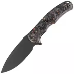 Civivi Praxis Shredded Carbon Fiber / Copper Shred, Black Stonewashed 9Cr18MoV knife (C803I)