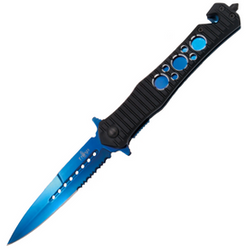 Decor Habitat Third Black/Blue Aluminium, Blue P/S 420 rescue knife (TH-H0815A)