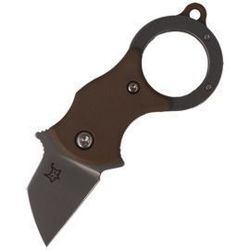 FOX Mini-TA Folding Knife FRN Coyote, Bead Blasted Blade (FX-536 CB)