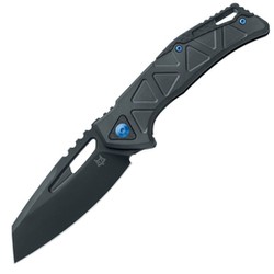 Fox Chronos Black PVD Aluminum Knife, Blue HW, Black PVD MagnaCut by Stefan Merk (FX-552 AL)