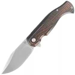 Fox Knife Eastwood Tiger Ziricote Wood, Satin CPM S90V by Gudy Van Poppel (FX-524 ZW)