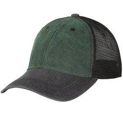 Helikon Trucker Plain Cotton/Polyester Washed Dark Green/Washed Black baseball cap