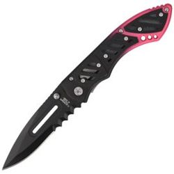 Herbertz CJH Red Aluminum/Black ABS Knife, Black 420 (240811 - 10000336)