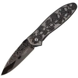 Herbertz CJH Skulls Titanium Coated Steel Knife, Titanium Coated 420 (564612)