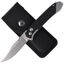 Herbertz Selektion Automatic Knife Black G10/Stainless, Stonewashed 440 (53040)