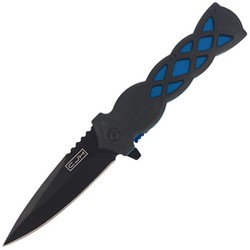 Herbertz Solingen CJH Folding Knife Black / Blue ABS, Black Blade (44008)