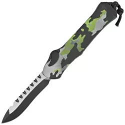 Heretic Knife Hydra R/E Heretic Camo Aluminum, Black/Satin MagnaCut by Tony Marfione Jr.