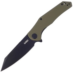 Kubey Knife Flash Green G10, Blackwashed D2 (KU158B)