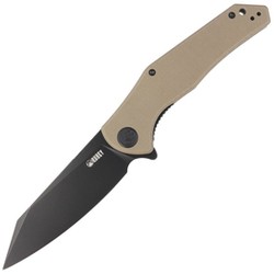 Kubey Knife Flash Tan G10, Blackwashed AUS-10 (KU158J)