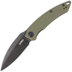 Kubey Knife Leaf Green G10, Black Stonewashed AUS-10 by Tiguass (KU333C)