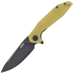 Kubey Knife Nova Yellow G10, Black Stonewashed D2 (KU117C)