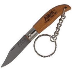 MAM Iberica Mini Keychain Knife, Dark Beech Wood, Inox HW, Satin 420 (2000-DW)