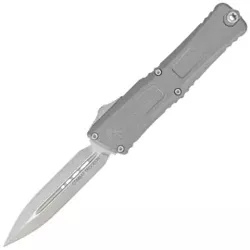 Microtech Combat Troodon D/E Gen III Natural Clear Aluminum, Apocalyptic M390MK by Tony Marfione (1142-10APNC)