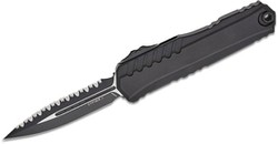 Microtech Cypher II D/E Black Aluminum OTF Knife, Black P/S M390MK by Deryk Munroe and Tony Marfione (1242-3T)