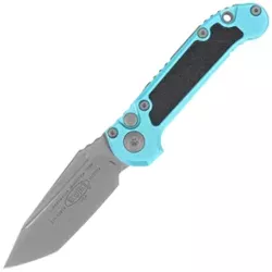 Microtech LUDT T/E Gen III Automatic Knife Turquoise Aluminum/3M, Apocalyptic M390MK by Tony Marfione (1136-10APTQ)