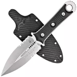 Microtech SBD D/E Milled Black G10, Stonewashed P/S M390 by Borka Blades (201-11)