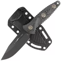 Microtech Socom Alpha Mini S/E Signature Black Carbon Fiber, Black DLC M390 by Tony Marfione (113M-1DLCCFS)