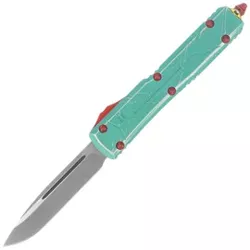 Microtech Ultratech S/E Bounty Hunter Signature OTF Knife Distressed Green Aluminum, Apocalyptic M390 by Tony Marfione (121-10BH)