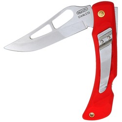 Mikov Crocodile Red ABS Folding Knife, Mirror Finish with Clip (243-NH-1/A CLIP/RED)