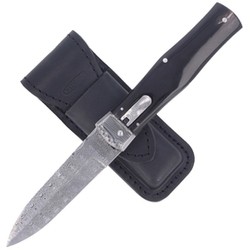 Mikov Predator Panther Buffalo Horn, Damascus PMC27 Knife (241-DR-1/PANTHER)