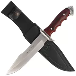 Muela 21833 Red Pakka Wood, Satin X50CrMoV15 knife