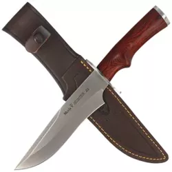 Muela Hunter-17R Red Pakka Wood, Satin X50CrMoV15